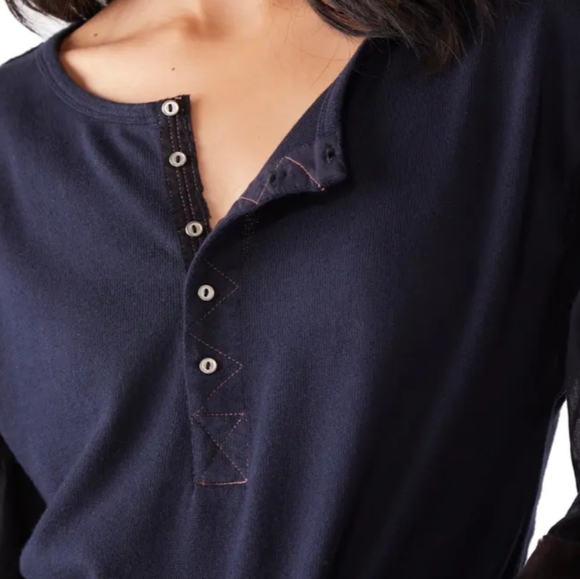 New Free People Light Magic balloon sleeve henley - Picture 5 of 12